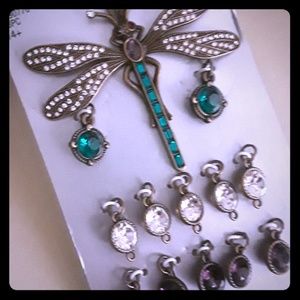14 pc dragonfly necklace pendant set